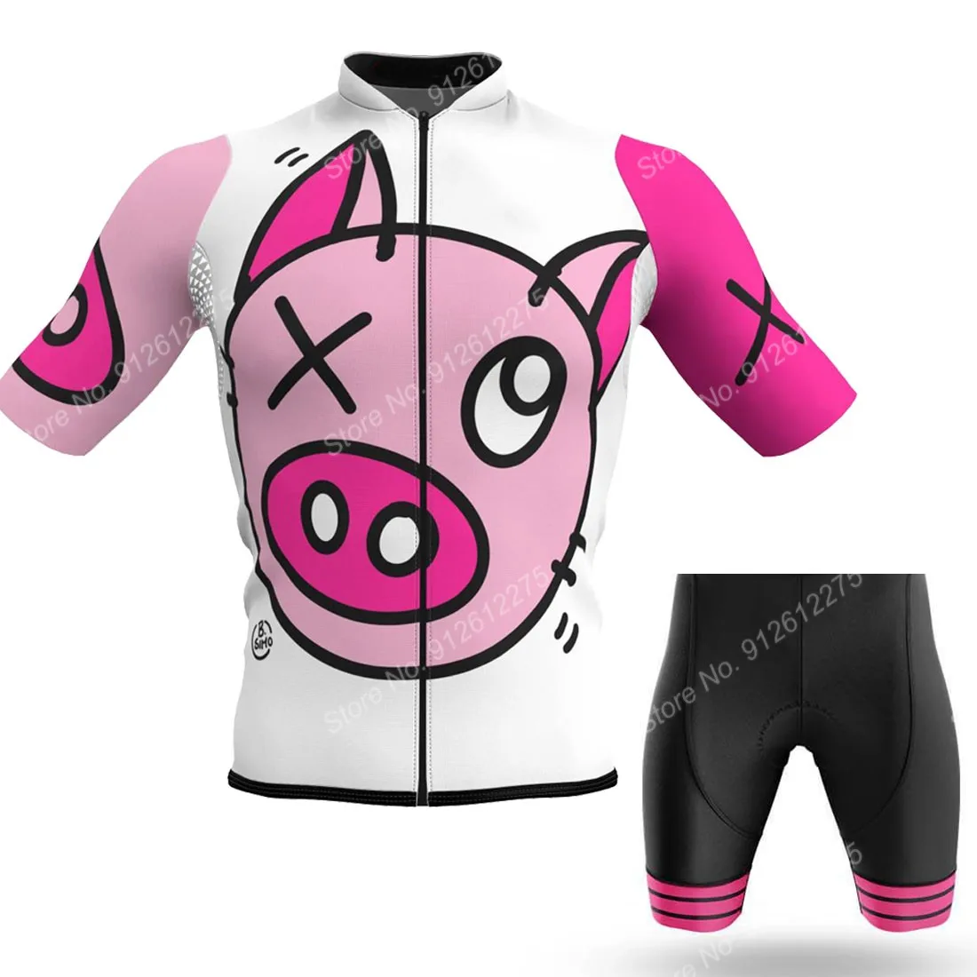 Set Cartoon Comic Pig 2023 Cyc - đánh giá và giá Cycling Bib Shorts